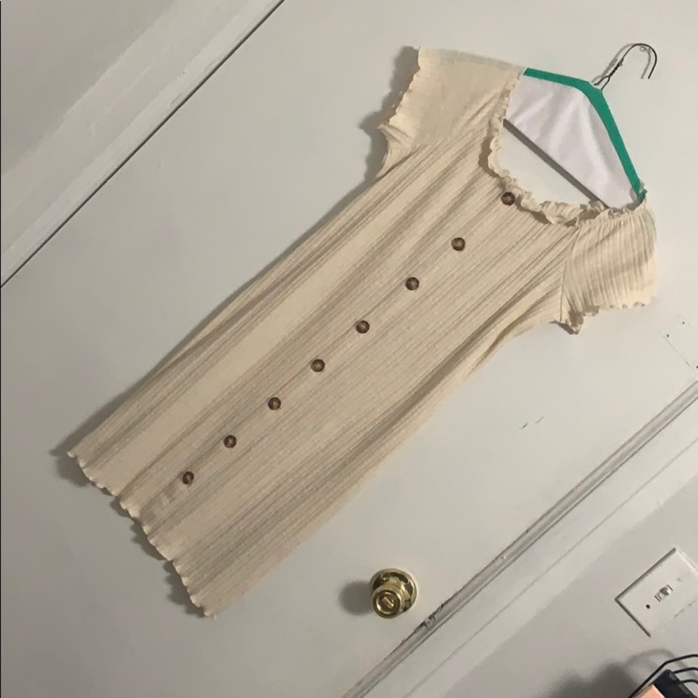 White over the thigh dress